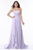 ColsBM Teresa Light Purple Traditional A-line Strapless Lace up Chiffon Brush Train Plus Size Bridesmaid Dresses