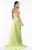 ColsBM Teresa Lime Green Traditional A-line Strapless Lace up Chiffon Brush Train Plus Size Bridesmaid Dresses