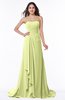 ColsBM Teresa Lime Sherbet Traditional A-line Strapless Lace up Chiffon Brush Train Plus Size Bridesmaid Dresses
