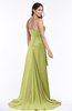 ColsBM Teresa Linden Green Traditional A-line Strapless Lace up Chiffon Brush Train Plus Size Bridesmaid Dresses