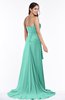ColsBM Teresa Mint Green Traditional A-line Strapless Lace up Chiffon Brush Train Plus Size Bridesmaid Dresses