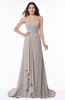 ColsBM Teresa Mushroom Traditional A-line Strapless Lace up Chiffon Brush Train Plus Size Bridesmaid Dresses