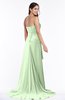 ColsBM Teresa Pale Green Traditional A-line Strapless Lace up Chiffon Brush Train Plus Size Bridesmaid Dresses
