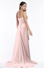 ColsBM Teresa Pastel Pink Traditional A-line Strapless Lace up Chiffon Brush Train Plus Size Bridesmaid Dresses