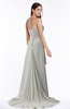 ColsBM Teresa Platinum Traditional A-line Strapless Lace up Chiffon Brush Train Plus Size Bridesmaid Dresses