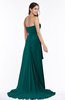 ColsBM Teresa Shaded Spruce Traditional A-line Strapless Lace up Chiffon Brush Train Plus Size Bridesmaid Dresses