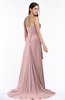 ColsBM Teresa Silver Pink Traditional A-line Strapless Lace up Chiffon Brush Train Plus Size Bridesmaid Dresses