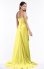 ColsBM Teresa Yellow Iris Traditional A-line Strapless Lace up Chiffon Brush Train Plus Size Bridesmaid Dresses