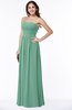 ColsBM Summer Beryl Green Simple Strapless Sleeveless Zipper Floor Length Ruching Plus Size Bridesmaid Dresses