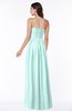 ColsBM Summer Blue Glass Simple Strapless Sleeveless Zipper Floor Length Ruching Plus Size Bridesmaid Dresses