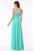 ColsBM Summer Blue Turquoise Simple Strapless Sleeveless Zipper Floor Length Ruching Plus Size Bridesmaid Dresses