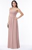 ColsBM Summer Blush Pink Simple Strapless Sleeveless Zipper Floor Length Ruching Plus Size Bridesmaid Dresses