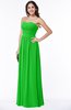 ColsBM Summer Classic Green Simple Strapless Sleeveless Zipper Floor Length Ruching Plus Size Bridesmaid Dresses