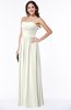 ColsBM Summer Cream Simple Strapless Sleeveless Zipper Floor Length Ruching Plus Size Bridesmaid Dresses