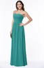 ColsBM Summer Emerald Green Simple Strapless Sleeveless Zipper Floor Length Ruching Plus Size Bridesmaid Dresses