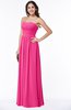 ColsBM Summer Fandango Pink Simple Strapless Sleeveless Zipper Floor Length Ruching Plus Size Bridesmaid Dresses