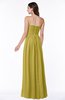 ColsBM Summer Golden Olive Simple Strapless Sleeveless Zipper Floor Length Ruching Plus Size Bridesmaid Dresses