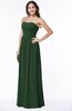 ColsBM Summer Hunter Green Simple Strapless Sleeveless Zipper Floor Length Ruching Plus Size Bridesmaid Dresses