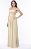 ColsBM Summer Novelle Peach Simple Strapless Sleeveless Zipper Floor Length Ruching Plus Size Bridesmaid Dresses
