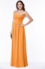 ColsBM Summer Orange Simple Strapless Sleeveless Zipper Floor Length Ruching Plus Size Bridesmaid Dresses
