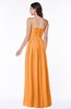 ColsBM Summer Orange Simple Strapless Sleeveless Zipper Floor Length Ruching Plus Size Bridesmaid Dresses