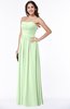 ColsBM Summer Pale Green Simple Strapless Sleeveless Zipper Floor Length Ruching Plus Size Bridesmaid Dresses