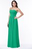 ColsBM Summer Pepper Green Simple Strapless Sleeveless Zipper Floor Length Ruching Plus Size Bridesmaid Dresses