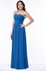ColsBM Summer Royal Blue Simple Strapless Sleeveless Zipper Floor Length Ruching Plus Size Bridesmaid Dresses