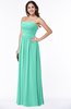 ColsBM Summer Seafoam Green Simple Strapless Sleeveless Zipper Floor Length Ruching Plus Size Bridesmaid Dresses