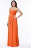ColsBM Summer Tangerine Simple Strapless Sleeveless Zipper Floor Length Ruching Plus Size Bridesmaid Dresses