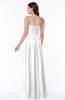 ColsBM Summer White Simple Strapless Sleeveless Zipper Floor Length Ruching Plus Size Bridesmaid Dresses