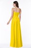 ColsBM Summer Yellow Simple Strapless Sleeveless Zipper Floor Length Ruching Plus Size Bridesmaid Dresses