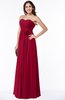 ColsBM Marissa Dark Red Elegant Empire Strapless Sleeveless Half Backless Plus Size Bridesmaid Dresses