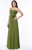 ColsBM Marissa Olive Green Elegant Empire Strapless Sleeveless Half Backless Plus Size Bridesmaid Dresses