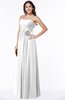 ColsBM Marissa White Elegant Empire Strapless Sleeveless Half Backless Plus Size Bridesmaid Dresses