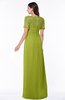 ColsBM Amanda Green Oasis Traditional Short Sleeve Zip up Chiffon Floor Length Flower Bridesmaid Dresses