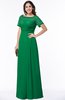 ColsBM Amanda Green Traditional Short Sleeve Zip up Chiffon Floor Length Flower Bridesmaid Dresses
