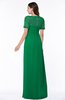 ColsBM Amanda Green Traditional Short Sleeve Zip up Chiffon Floor Length Flower Bridesmaid Dresses