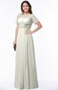 ColsBM Amanda Ivory Traditional Short Sleeve Zip up Chiffon Floor Length Flower Bridesmaid Dresses