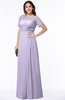 ColsBM Amanda Light Purple Traditional Short Sleeve Zip up Chiffon Floor Length Flower Bridesmaid Dresses