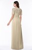 ColsBM Amanda Novelle Peach Traditional Short Sleeve Zip up Chiffon Floor Length Flower Bridesmaid Dresses