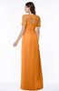 ColsBM Amanda Orange Traditional Short Sleeve Zip up Chiffon Floor Length Flower Bridesmaid Dresses