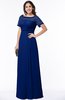 ColsBM Amanda Sodalite Blue Traditional Short Sleeve Zip up Chiffon Floor Length Flower Bridesmaid Dresses