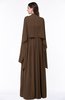 ColsBM Elyse Chocolate Brown Traditional A-line Sleeveless Zip up Chiffon Floor Length Mother of the Bride Dresses