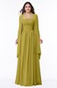 ColsBM Elyse Golden Olive Traditional A-line Sleeveless Zip up Chiffon Floor Length Mother of the Bride Dresses