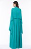 ColsBM Elyse Peacock Blue Traditional A-line Sleeveless Zip up Chiffon Floor Length Mother of the Bride Dresses