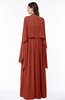 ColsBM Elyse Rust Traditional A-line Sleeveless Zip up Chiffon Floor Length Mother of the Bride Dresses