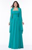 ColsBM Elyse Teal Traditional A-line Sleeveless Zip up Chiffon Floor Length Mother of the Bride Dresses