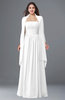 ColsBM Elyse White Traditional A-line Sleeveless Zip up Chiffon Floor Length Mother of the Bride Dresses