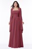 ColsBM Elyse Wine Traditional A-line Sleeveless Zip up Chiffon Floor Length Mother of the Bride Dresses